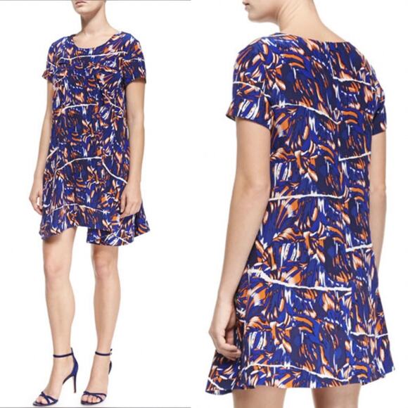 Kenzo Womens 100% Silk Torn Flowers Print Dress Size X-Small - Picture 2 of 13